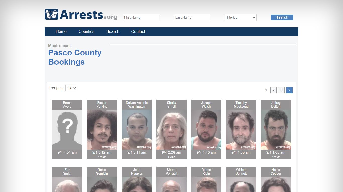 Pasco County Arrests and Inmate Search